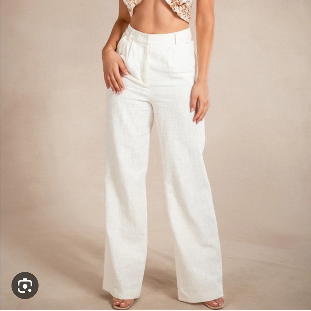 MESHKI *NWT* Wendy Wide Natural Linen Pant